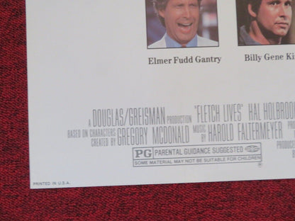 FLETCH LIVES FOLDED US ONE SHEET POSTER CHEVY CHASE HAL HOLBROOK 1989 - Rendezvous Cinema