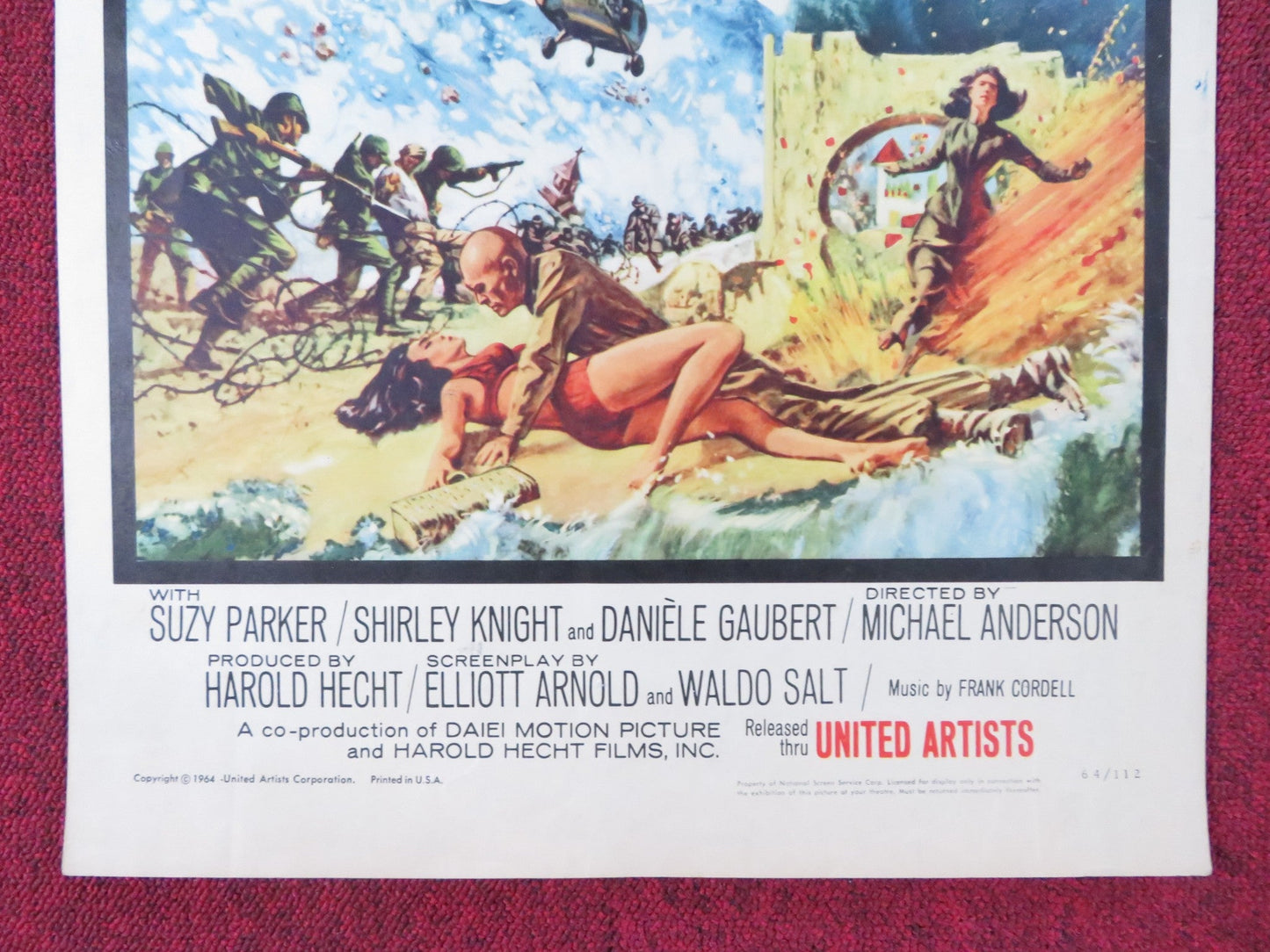 FLIGHT FROM ASHIYA US INSERT (14"x 36") POSTER YUL BRYNNER RICHARD WIDMARK 1964 Rendezvous Cinema Movie posters