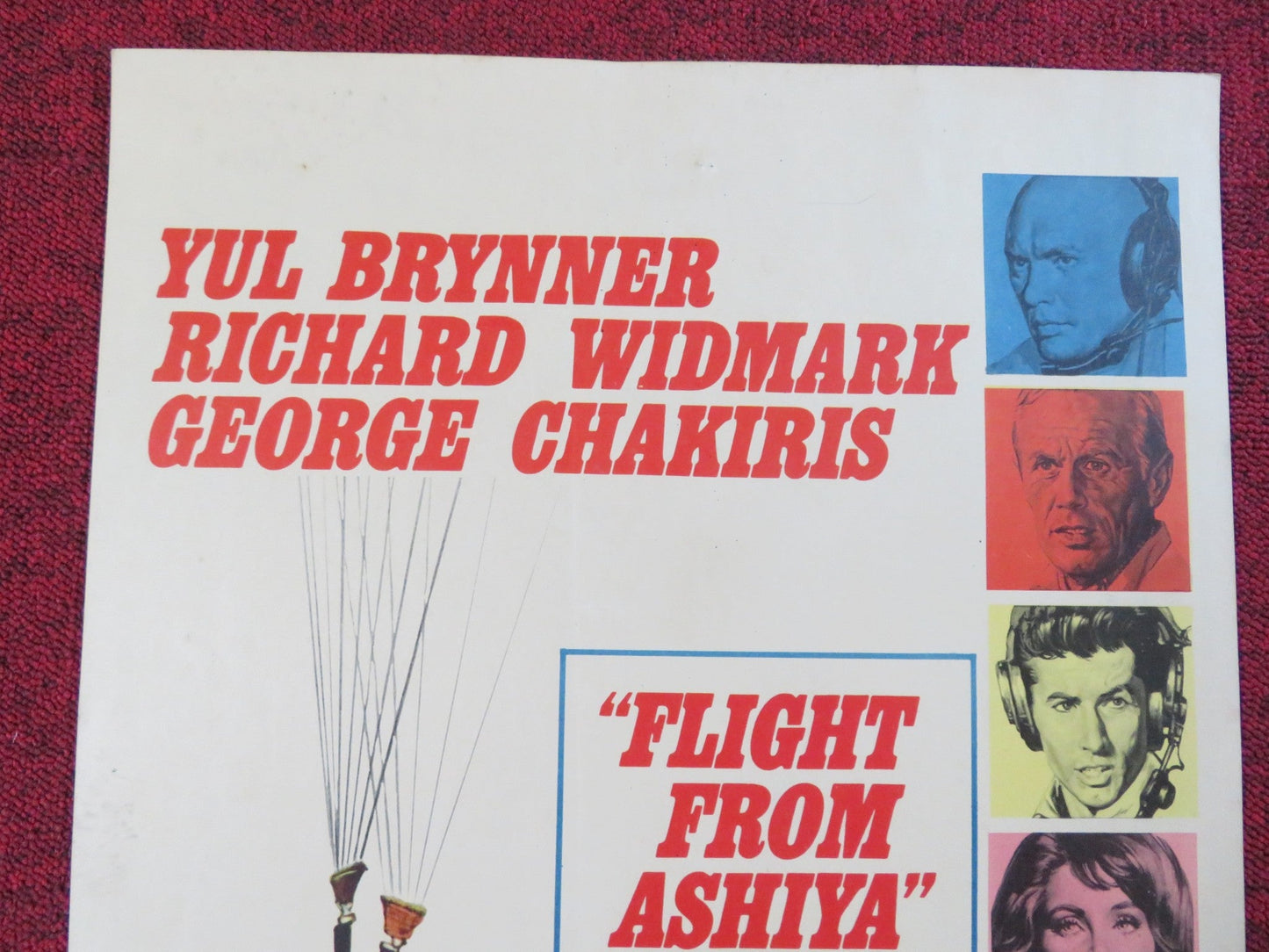 FLIGHT FROM ASHIYA US INSERT (14"x 36") POSTER YUL BRYNNER RICHARD WIDMARK 1964 Rendezvous Cinema Movie posters