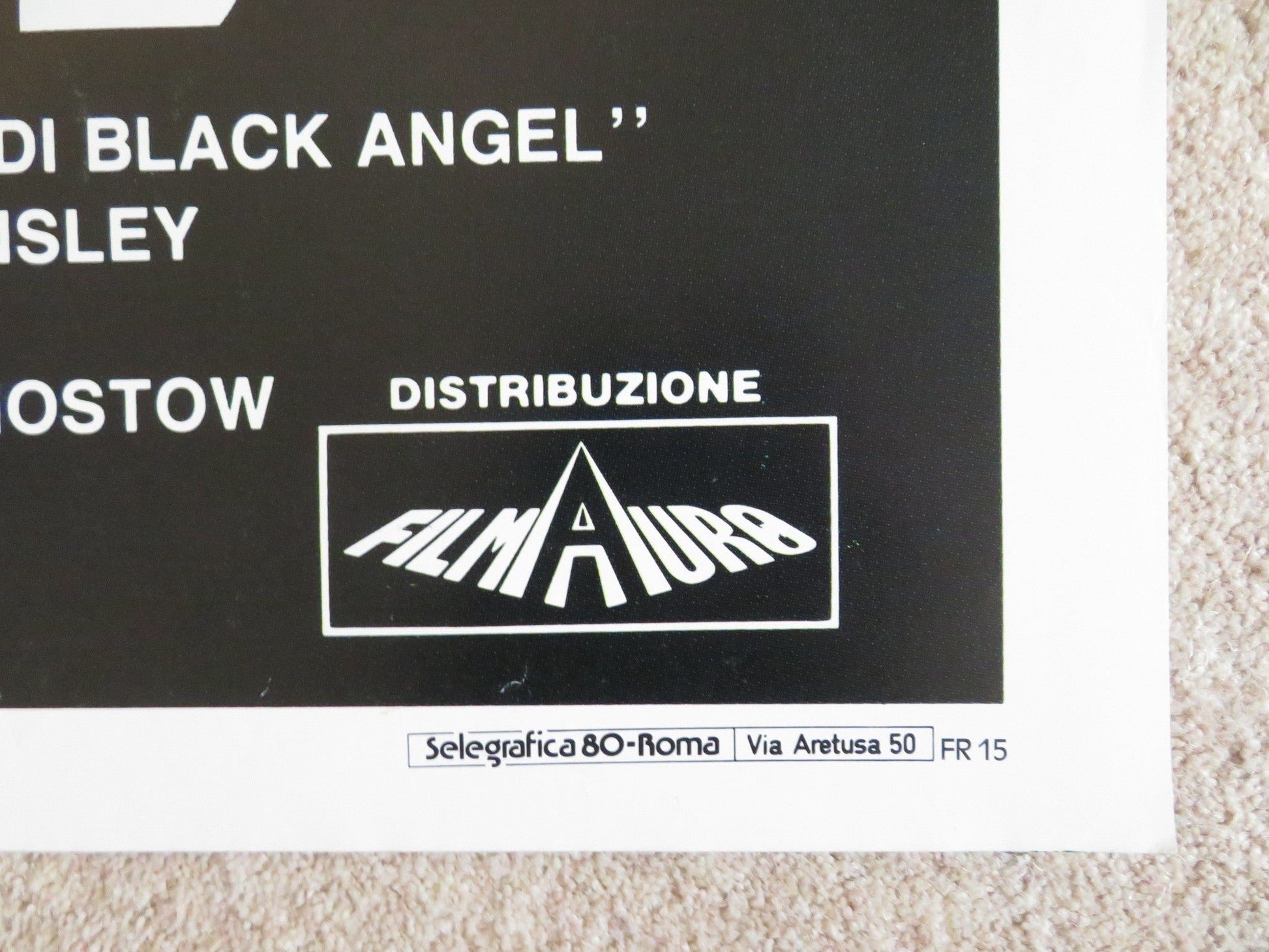 FLIGHT OF BLACK ANGEL ITALIAN 2 FOGLIO POSTER PETER STRAUSS WILLIAM O'LEARY 1991 Rendezvous Cinema Movie posters