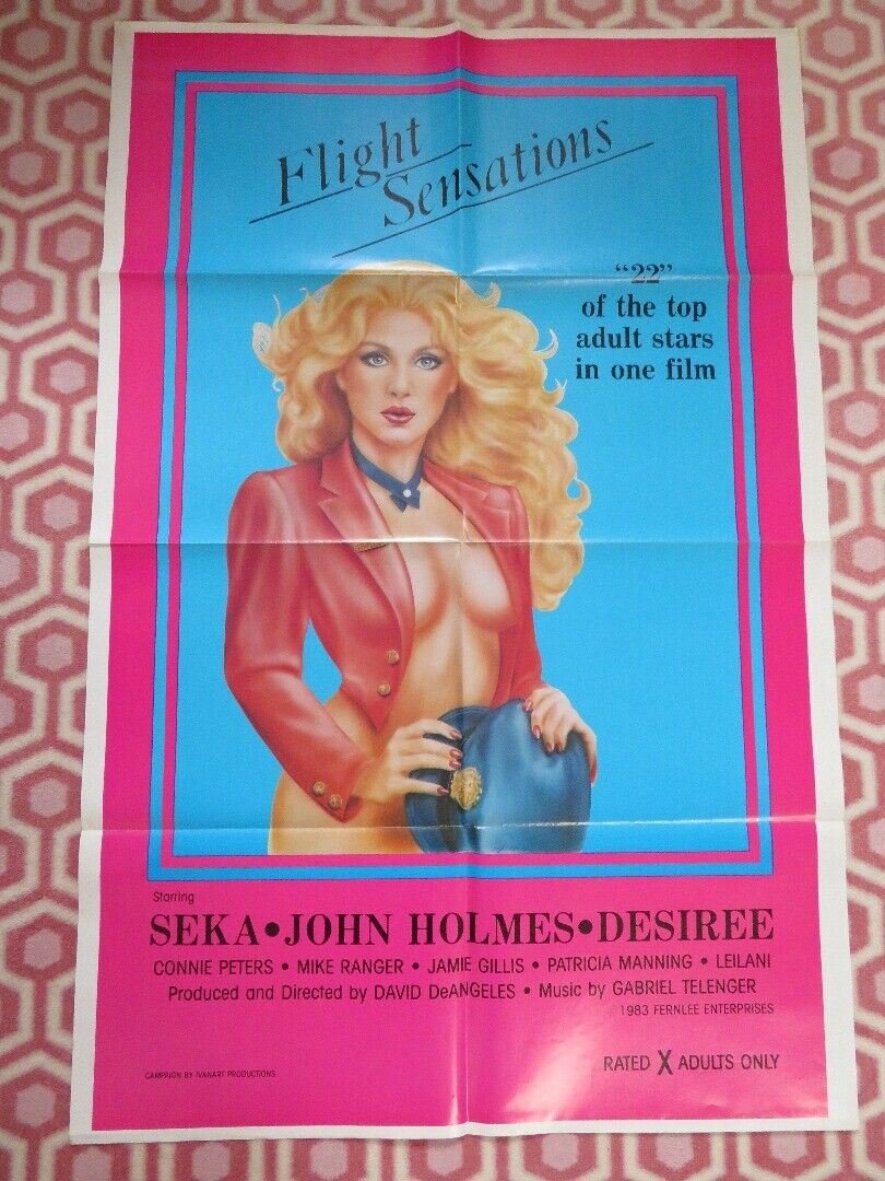 FLIGHT SENSATIONS FOLDED US ONE SHEET POSTER SEKA JOHN HOLMES 1983 - Rendezvous Cinema