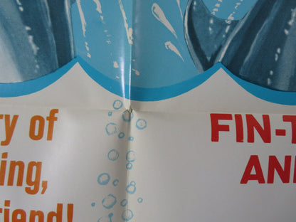 FLIPPER / FLIPPER'S NEW ADVENTURE FOLDED US ONE SHEET POSTER CHUCK CONNORS 1966 Rendezvous Cinema Movie posters