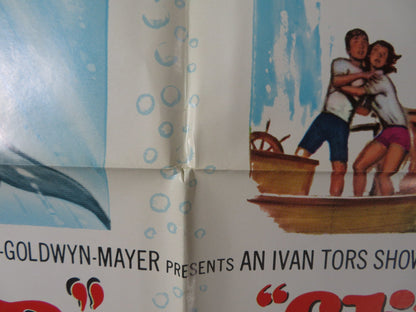 FLIPPER / FLIPPER'S NEW ADVENTURE FOLDED US ONE SHEET POSTER CHUCK CONNORS 1966 Rendezvous Cinema Movie posters