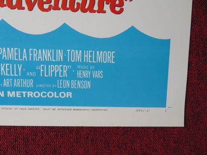 FLIPPER / FLIPPER'S NEW ADVENTURE FOLDED US ONE SHEET POSTER CHUCK CONNORS 1966 Rendezvous Cinema Movie posters