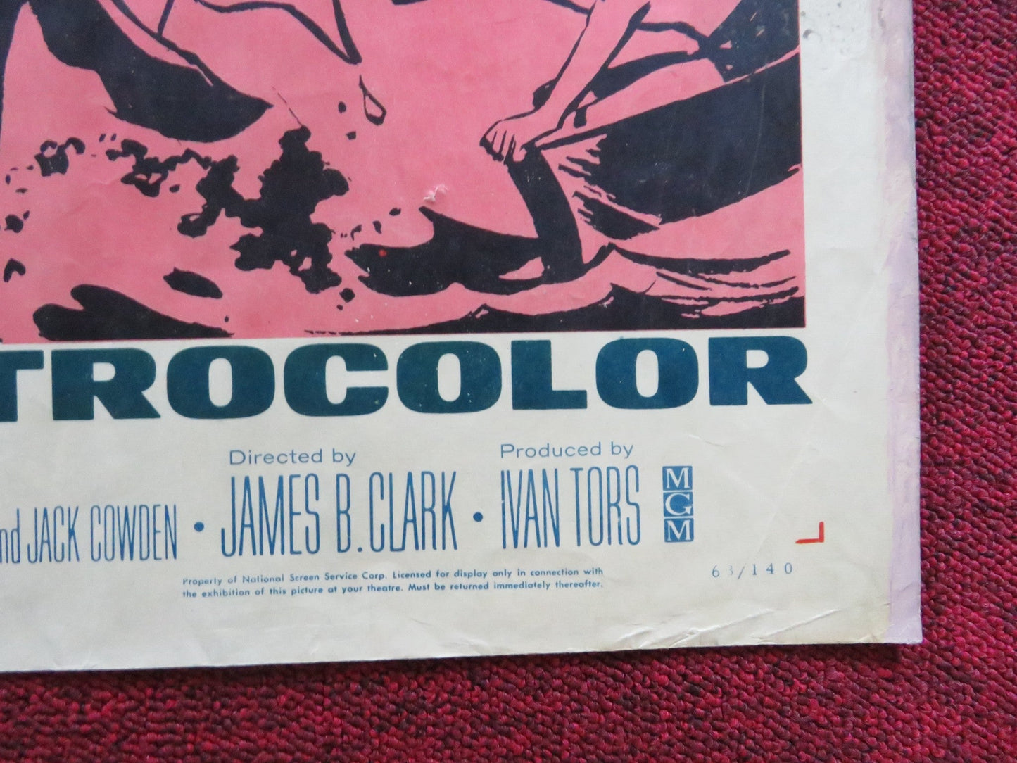 FLIPPER HALF SHEET (22"x 28") POSTER CHUCK CONNORS LUKE HALPIN 1963 Rendezvous Cinema Movie posters
