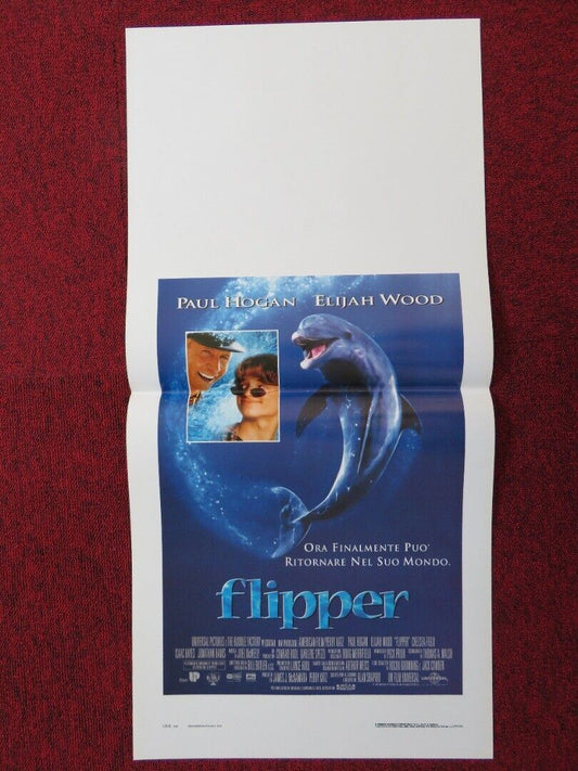 FLIPPER ITALIAN LOCANDINA (27.5"x13") POSTER PAUL HOGAN ELIJAH WOOD 1996 Movie posters