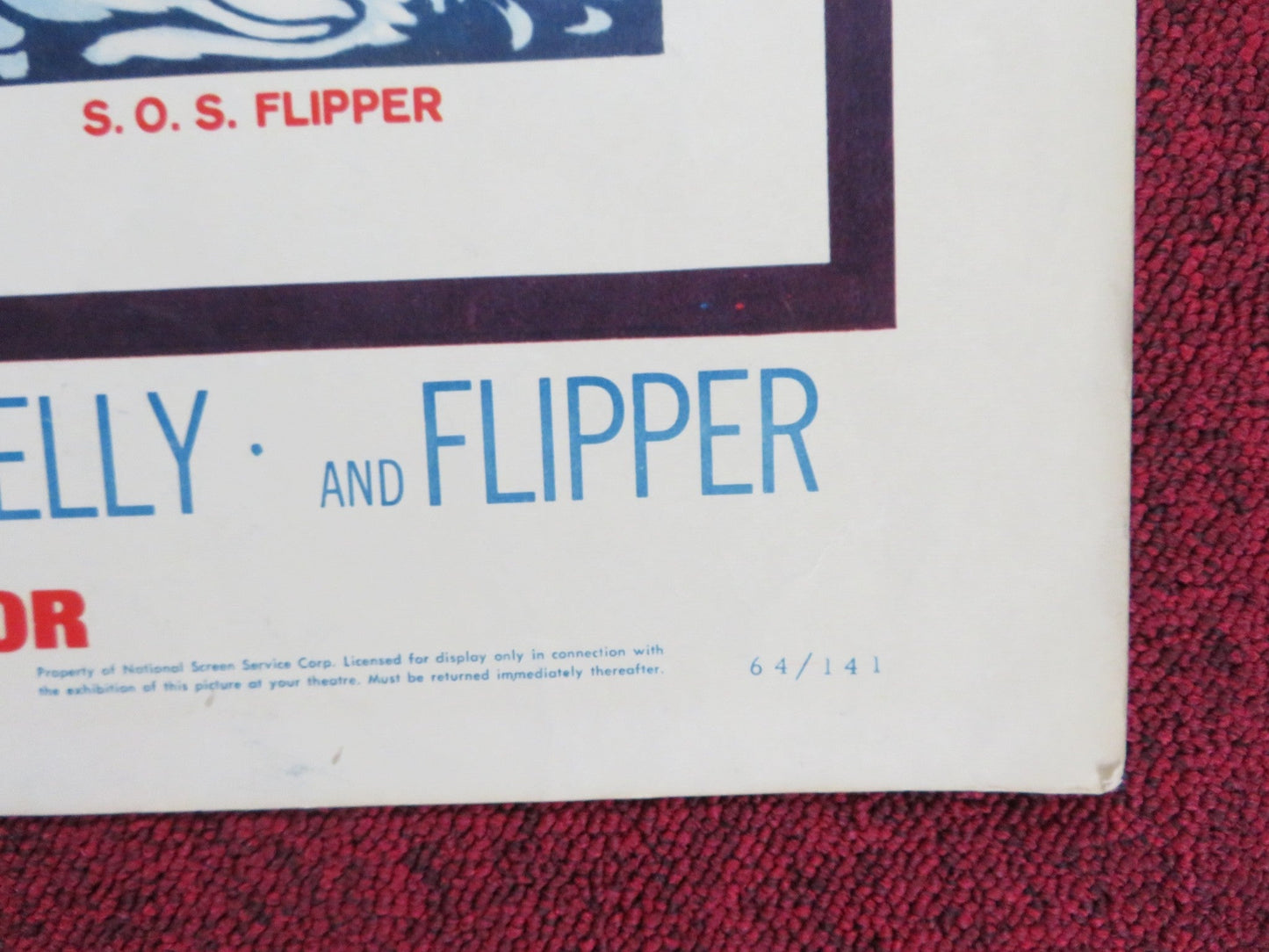 FLIPPER'S NEW ADVENTURE US HALF SHEET (22"x 28") POSTER HALPIN FRANKLIN 1964 Rendezvous Cinema Movie posters