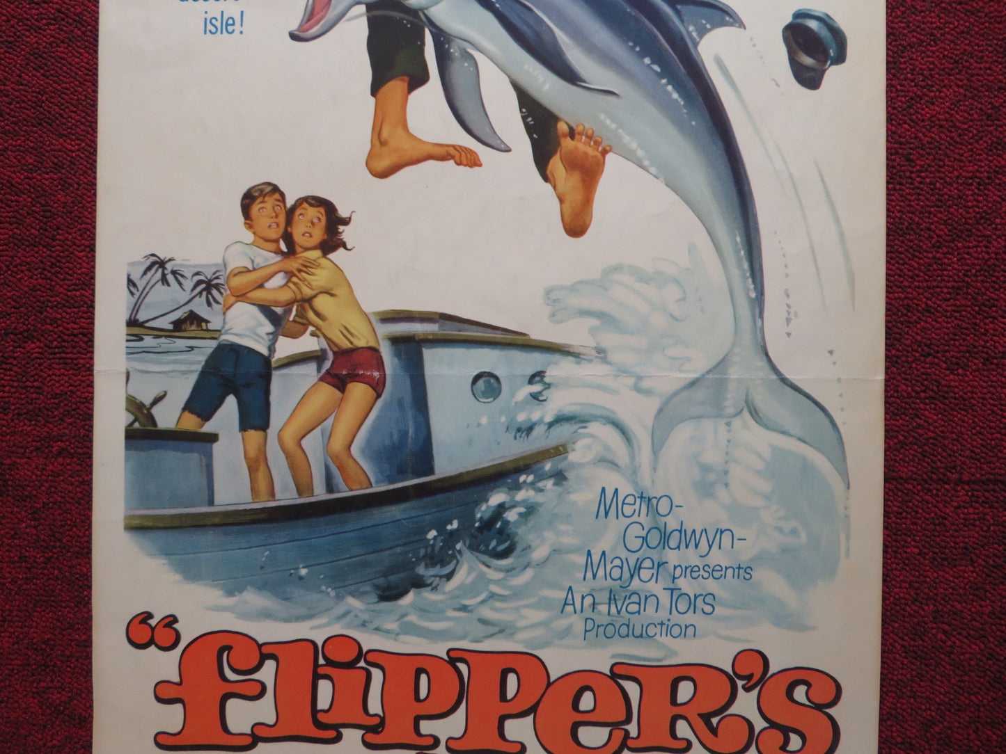 FLIPPER'S NEW ADVENTURE US INSERT (14"x 36") POSTER LUKE HALPIN BRIAN KELLY 1964 Rendezvous Cinema Movie posters