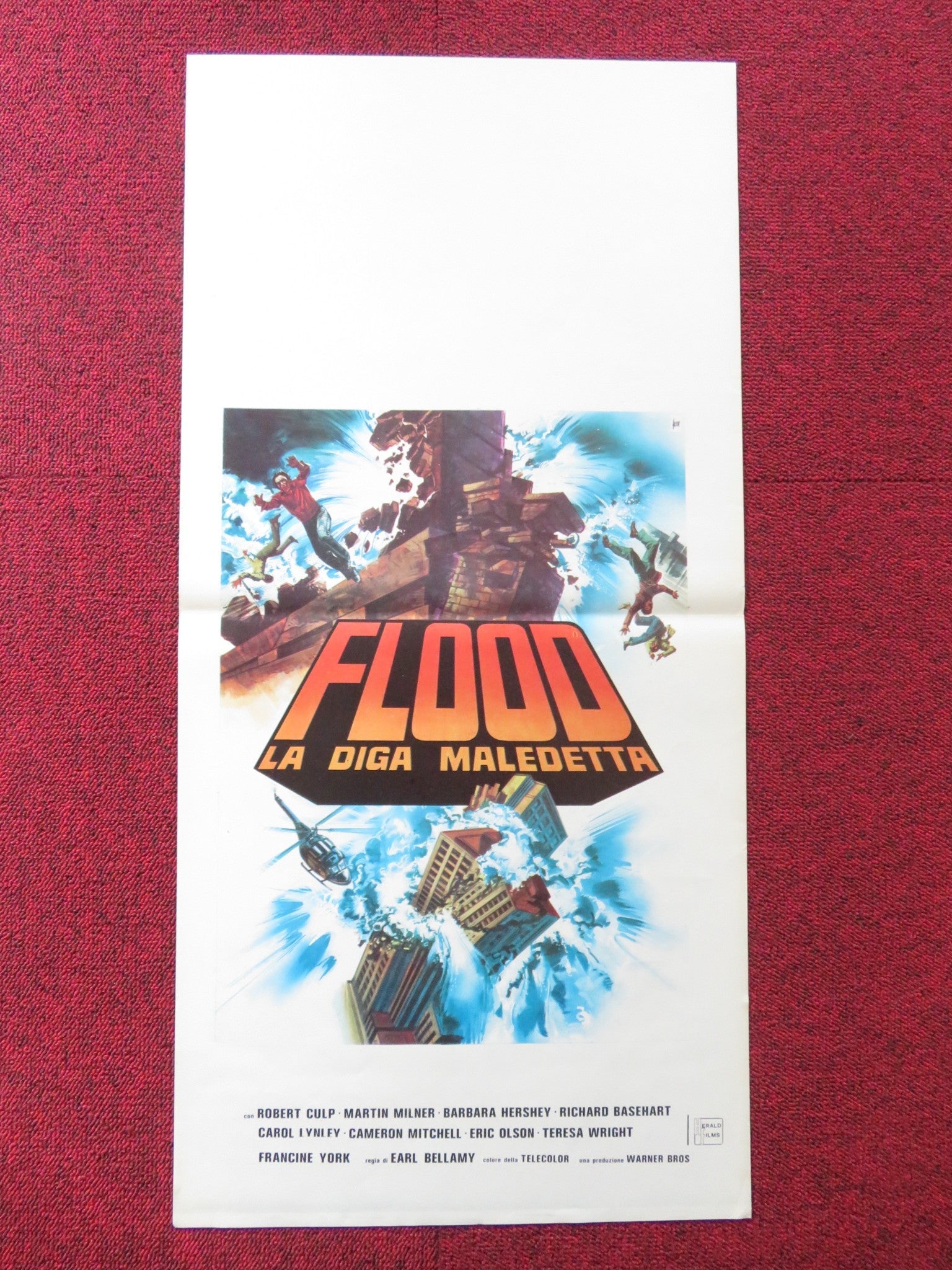 FLOOD ITALIAN LOCANDINA POSTER ROBERT CULP MARTIN MILNER 1976 Rendezvous Cinema Movie posters