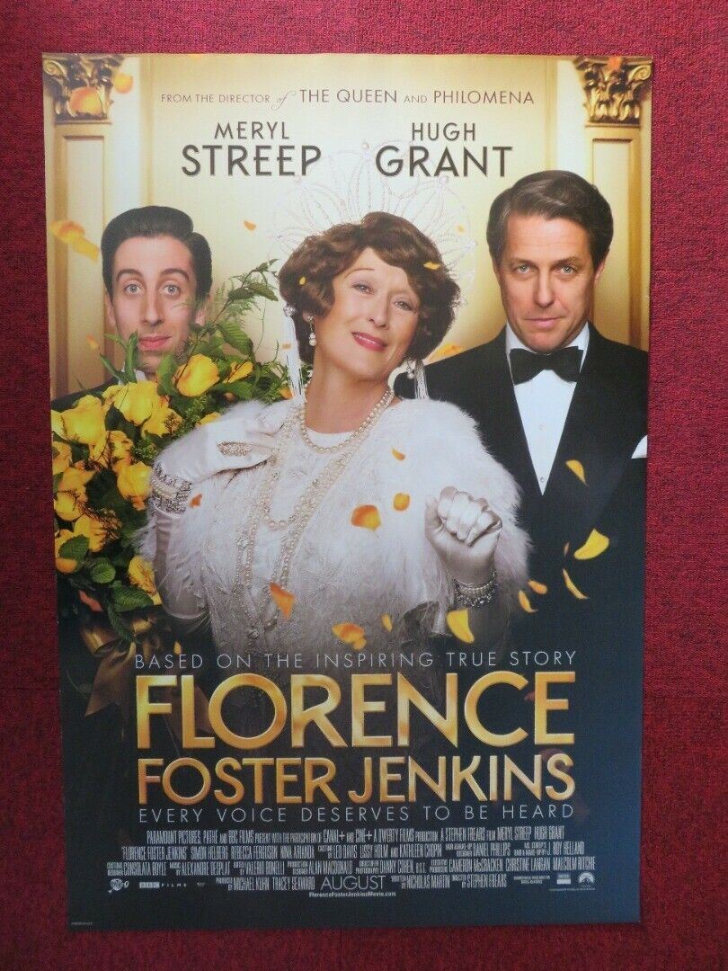 FLORENCE FOSTER JENKINS US ONE SHEET ROLLED POSTER MERYL STREEP HUGH GRANT 2016 Movie posters