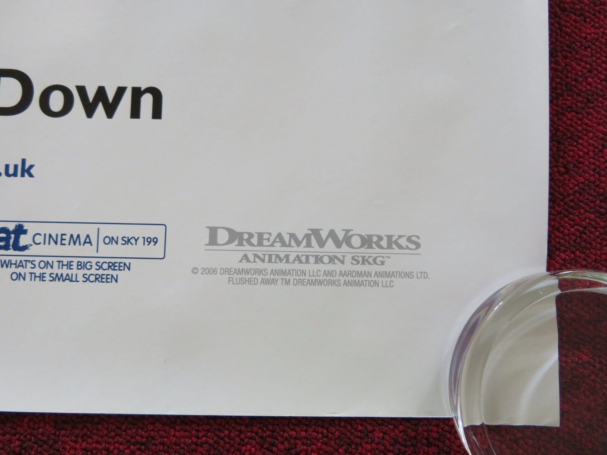 FLUSHED AWAY UK QUAD (30"x 40") ROLLED POSTER CARLOS ALAZRAQUI LIL BABY 2006 Rendezvous Cinema Movie posters