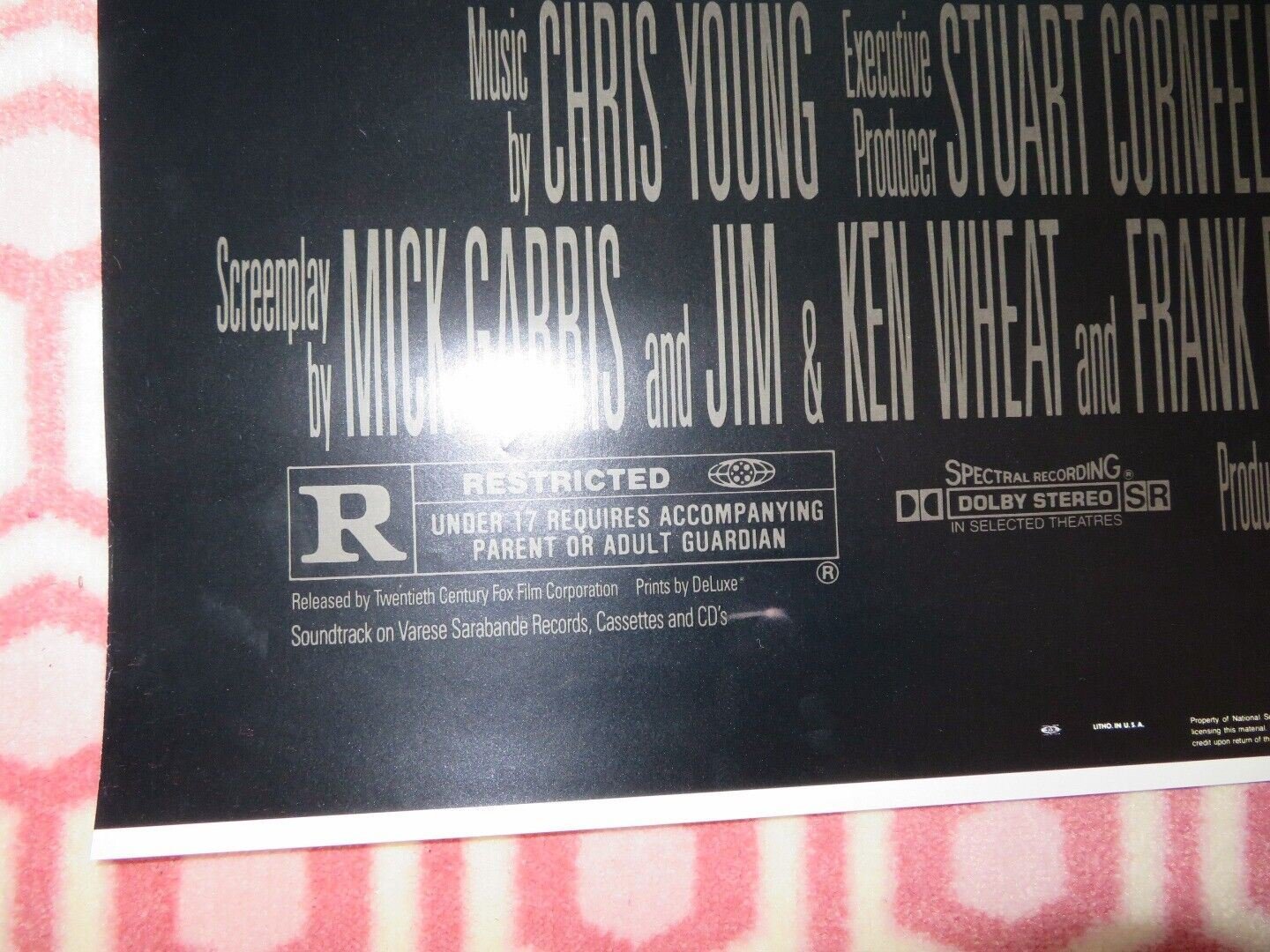 FLY II FOLDED US ONE SHEET POSTER ERIC STOLTZ CHRIS WALAS 1989 Movie posters