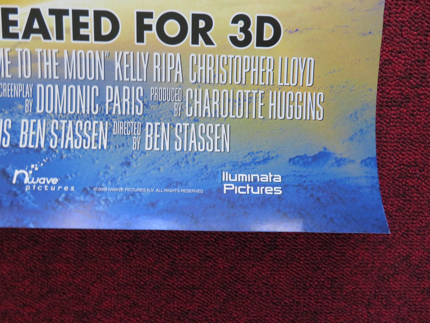 FLY ME TO THE MOON 3D US ONE SHEET ROLLED POSTER CHRISTOPHER LLOYD 2007 Rendezvous Cinema Movie posters