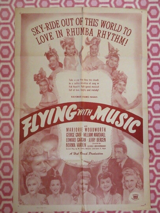 FLYING WITH MUSIC US ONE SHEET POSTER GEORGE GIVOT MARJORIE WOODWORTH - Rendezvous Cinema