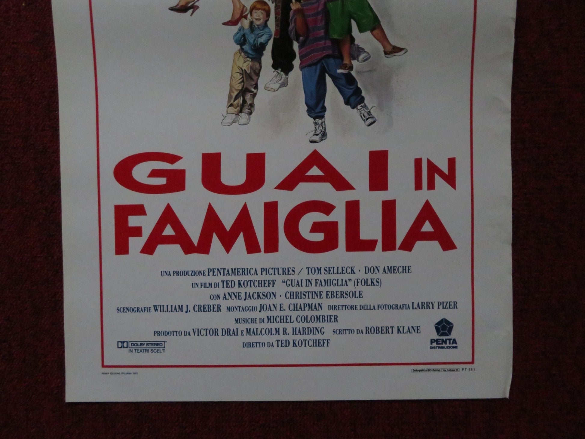 FOLKS! ITALIAN LOCANDINA POSTER TOM SELLECK DON AMECHE 1992 Rendezvous Cinema Movie posters