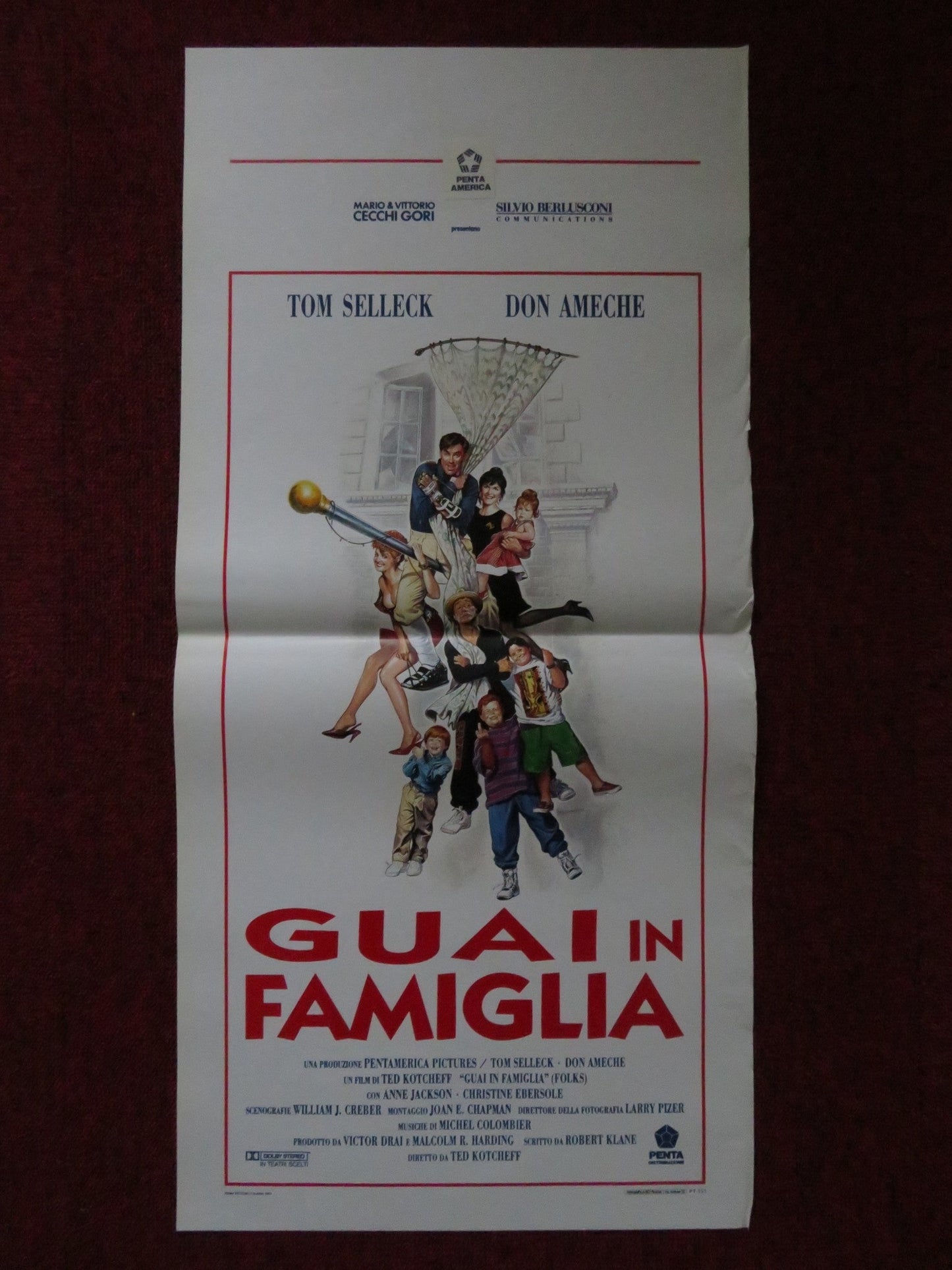 FOLKS! ITALIAN LOCANDINA POSTER TOM SELLECK DON AMECHE 1992 Rendezvous Cinema Movie posters