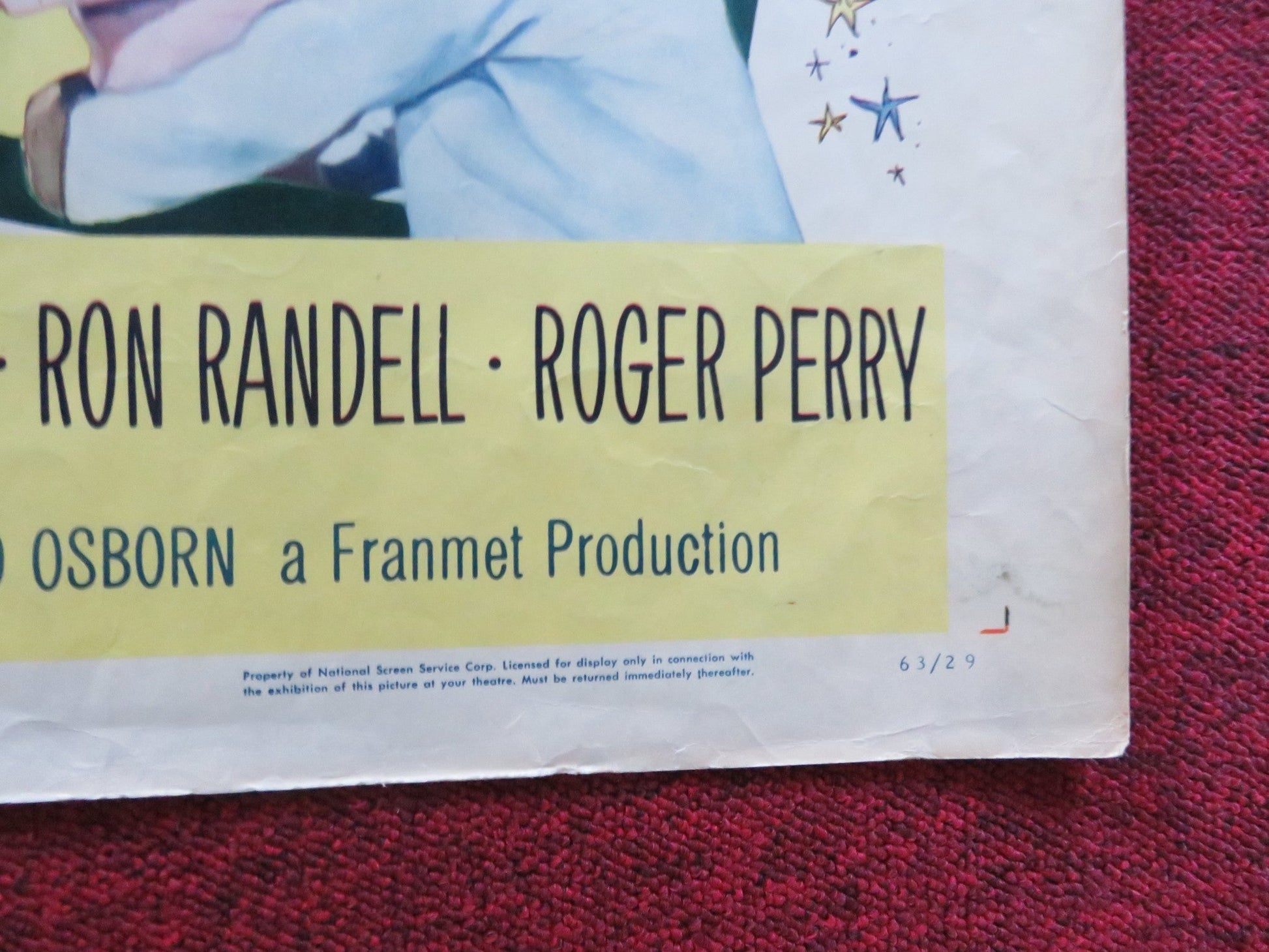 FOLLOW THE BOYS HALF SHEET (22"x 28") POSTER CONNIE FRANCIS PAULA PRENTISS 1963 Rendezvous Cinema Movie posters