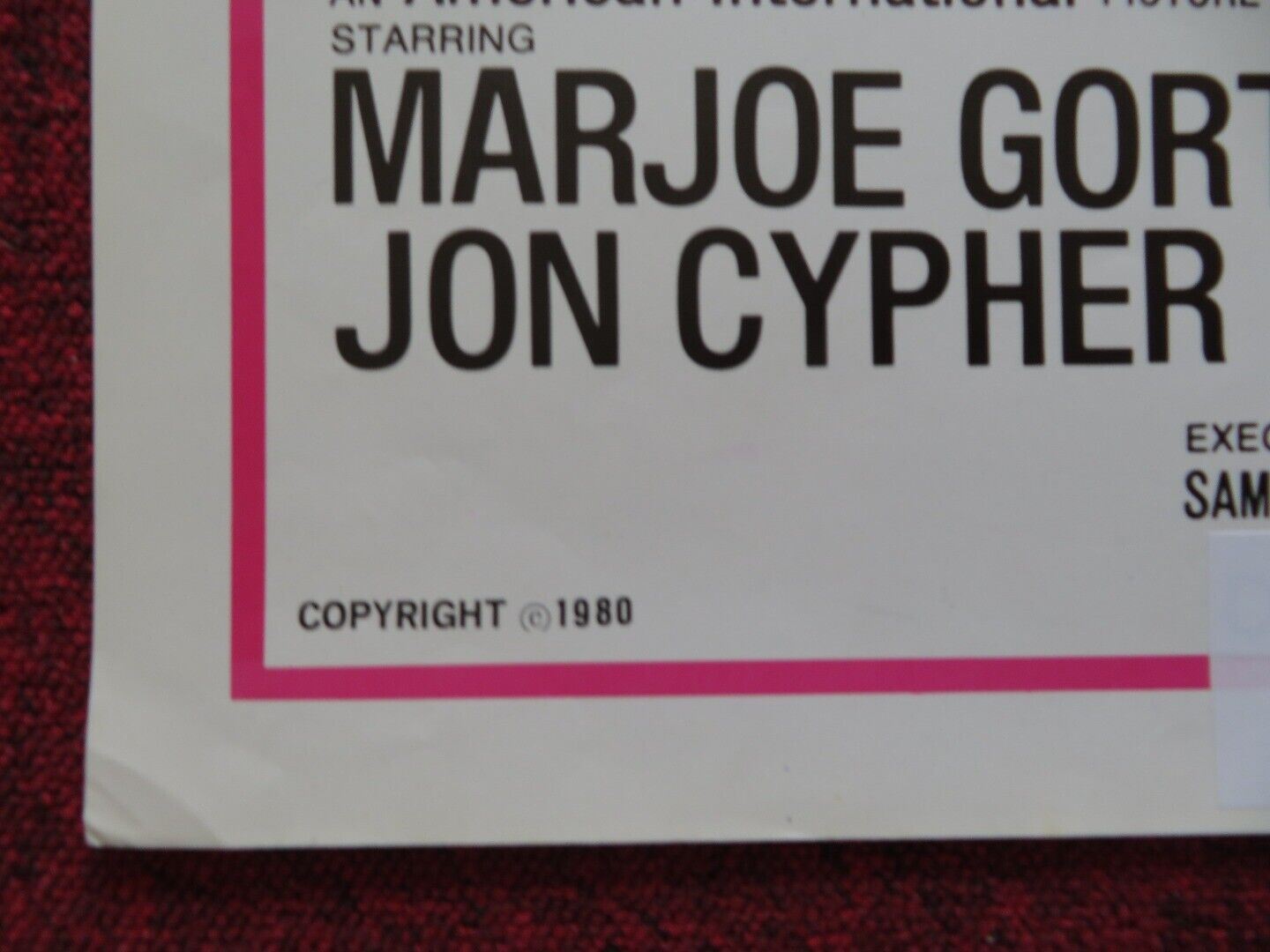 FOOD OF THE GODS PERSIAN ROLLED POSTER MARJOE GORTNER PAMELA FRANKLIN 1980 Movie posters