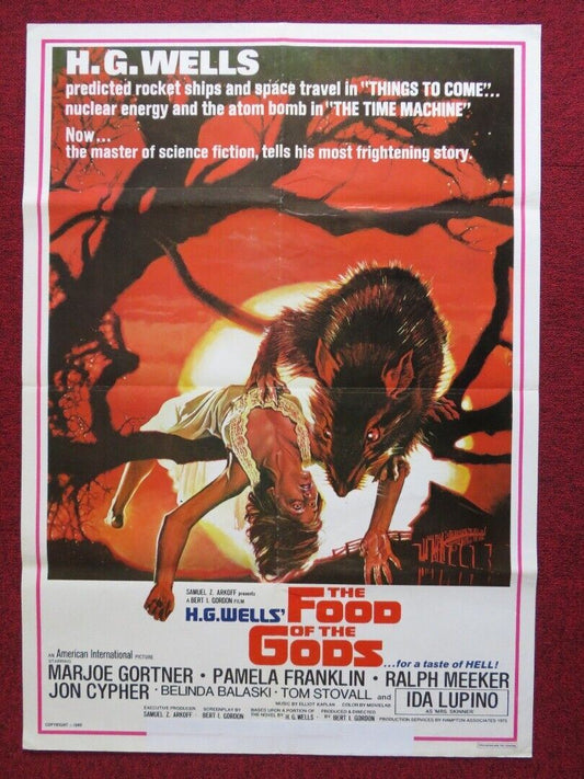 FOOD OF THE GODS PERSIAN ROLLED POSTER MARJOE GORTNER PAMELA FRANKLIN 1980 Movie posters