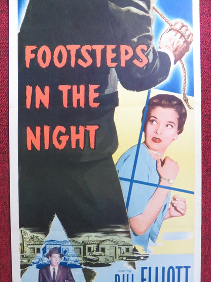 FOOTSTEPS IN THE NIGHT US INSERT (14"x 36") POSTER BILL ELLIOTT HAGGERTY 1957 Rendezvous Cinema Movie posters