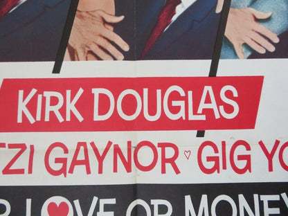 FOR LOVE OR MONEY US ONE SHEET POSTER THELMA RITTER KIRK DOUGLAS 1963 Movie posters