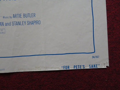 FOR PETE'S SAKE FOLDED US ONE SHEET POSTER BARBARA STREISAND M. SARRAZIN 1974 Movie posters