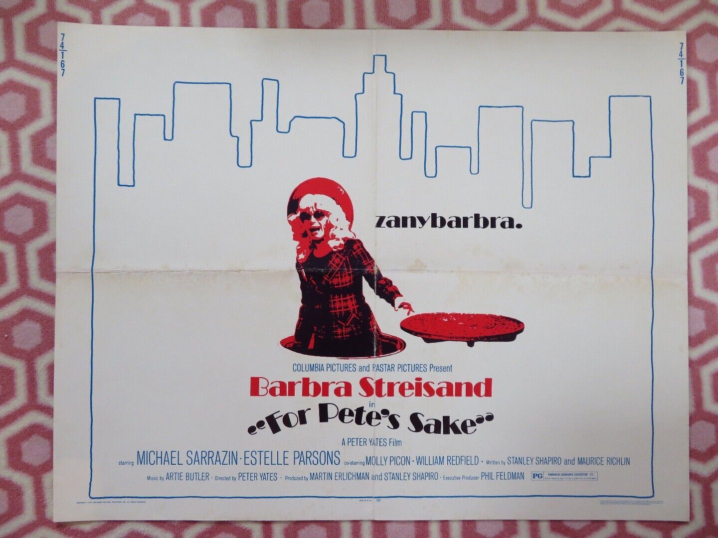 FOR PETE'S SAKE US HALF SHEET (22"x 28") POSTER BARBRA STREISAND 1974 - Rendezvous Cinema