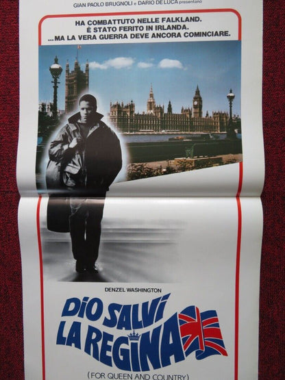 FOR QUEEN & COUNTRY ITALIAN LOCANDINA (27.5"x13") POSTER D WASHINGTON 1989 Movie posters