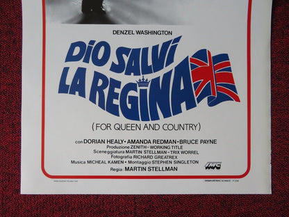 FOR QUEEN & COUNTRY ITALIAN LOCANDINA (27.5"x13") POSTER D WASHINGTON 1989 Movie posters