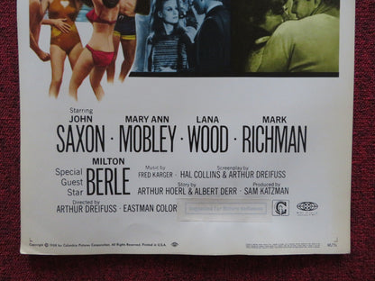 FOR SINGLES ONLY US INSERT (14"x 36") POSTER JOHN SAXON MARY ANN MOBLEY 1968 Rendezvous Cinema Movie posters
