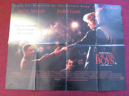 FOR THE BOYS UK QUAD POSTER FOLDED BETTE MIDLER JAMES CAAN 1991 Rendezvous Cinema Movie posters