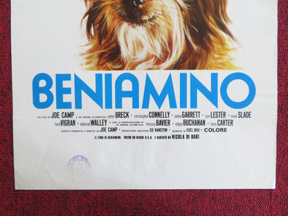 FOR THE LOVE OF BENJI ITALIAN LOCANDINA POSTER PETER BRECK C. CONNELLY 1977 Rendezvous Cinema Movie posters