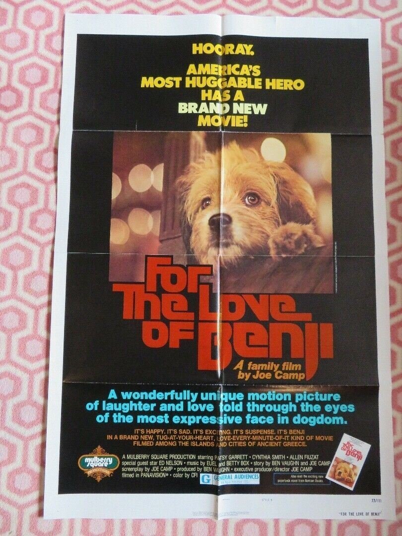 FOR THE LOVE OF BENJI STYLE B US ONE SHEET POSTER PATSY GARRETT 1977 Movie posters
