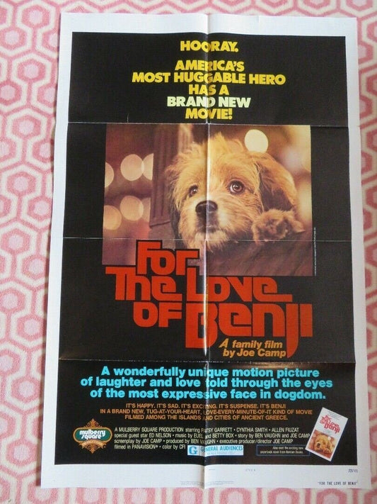FOR THE LOVE OF BENJI STYLE B US ONE SHEET POSTER PATSY GARRETT 1977 Movie posters