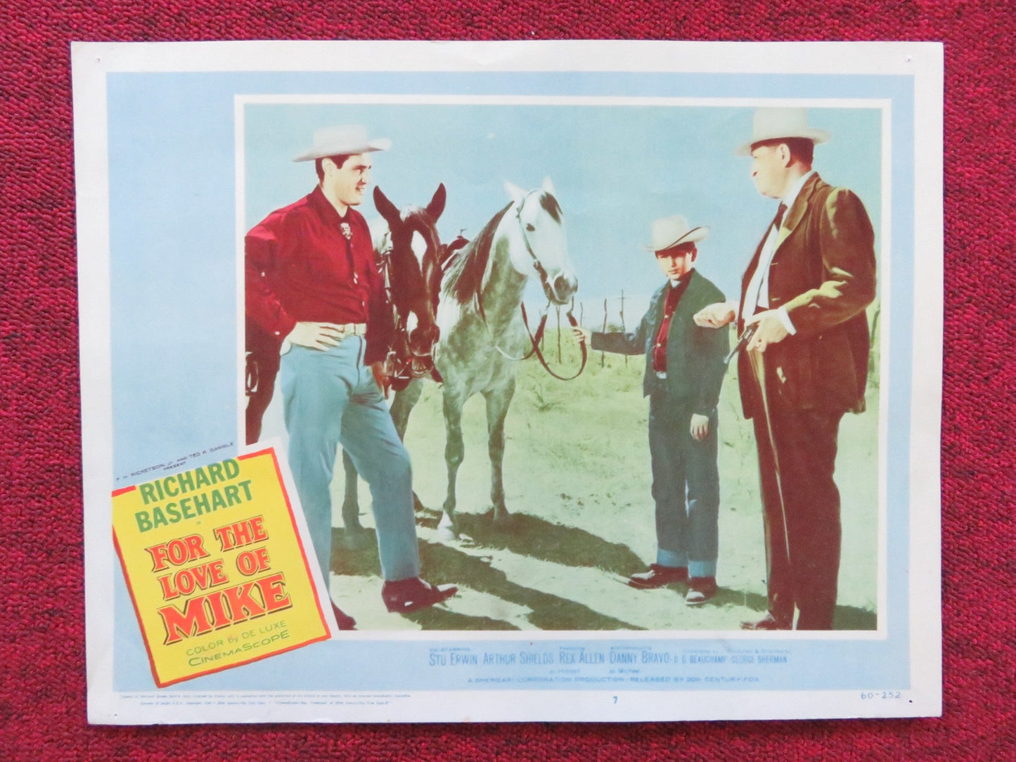 FOR THE LOVE OF MIKE US LOBBY CARD FULL SET RICHARD BASEHEART STUARY ERWIN 1960 Rendezvous Cinema Movie posters