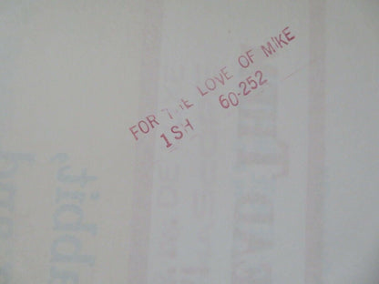 FOR THE LOVE OF MIKE US ONE SHEET POSTER RICHARD BASEHART 1960 Movie posters