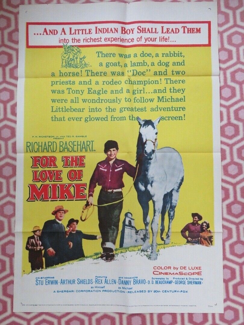 FOR THE LOVE OF MIKE US ONE SHEET POSTER RICHARD BASEHART 1960 Movie posters