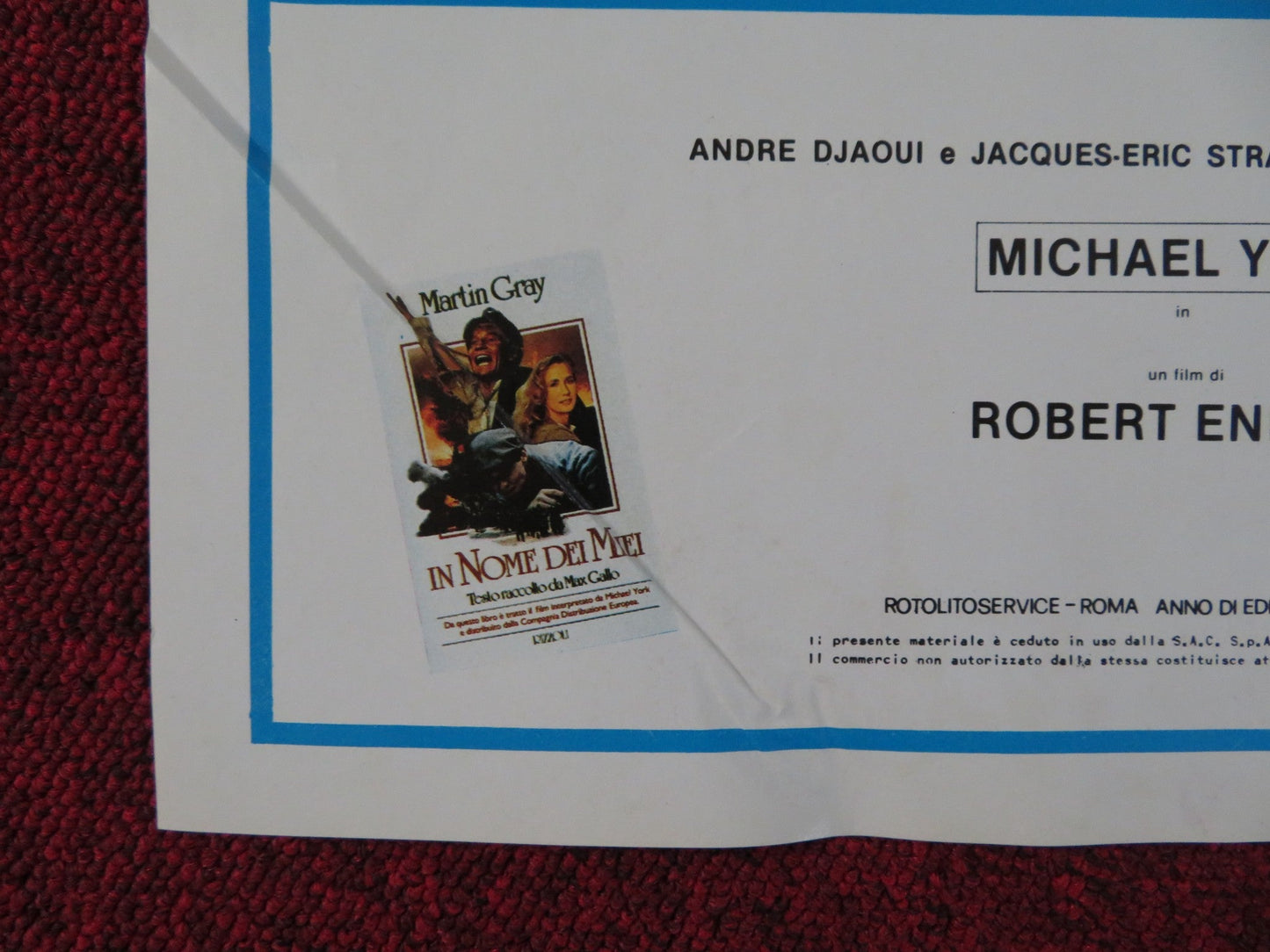 FOR THOSE I LOVED - A ITALIAN FOTOBUSTA POSTER MICHAEL YORK BRIGITTE FOSSEY 1983 Rendezvous Cinema Movie posters