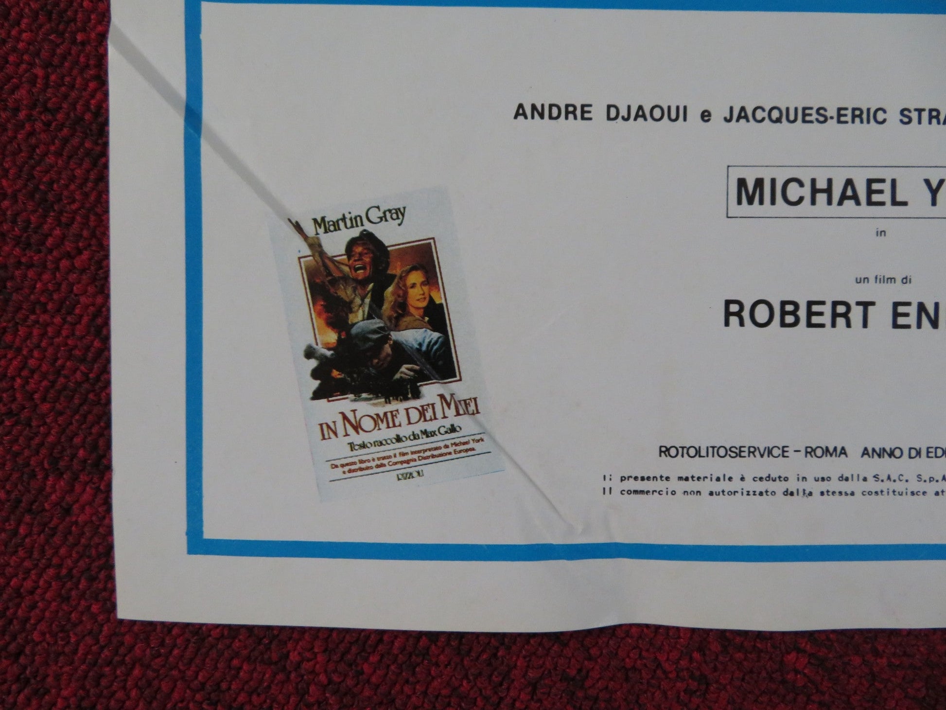 FOR THOSE I LOVED - A ITALIAN FOTOBUSTA POSTER MICHAEL YORK BRIGITTE FOSSEY 1983 Rendezvous Cinema Movie posters