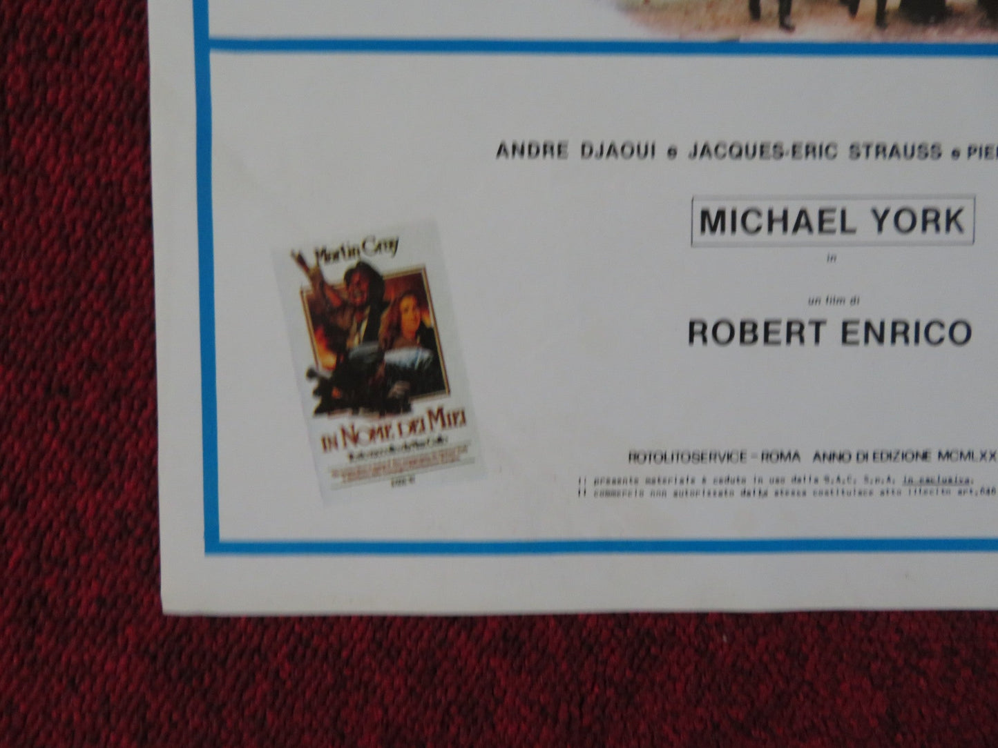 FOR THOSE I LOVED - B ITALIAN FOTOBUSTA POSTER MICHAEL YORK BRIGITTE FOSSEY 1983 Rendezvous Cinema Movie posters