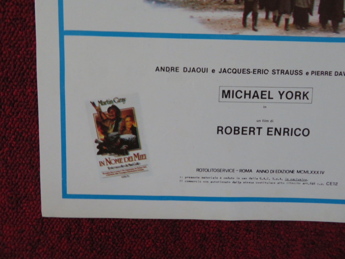 FOR THOSE I LOVED - C ITALIAN FOTOBUSTA POSTER MICHAEL YORK BRIGITTE FOSSEY 1983 Rendezvous Cinema Movie posters