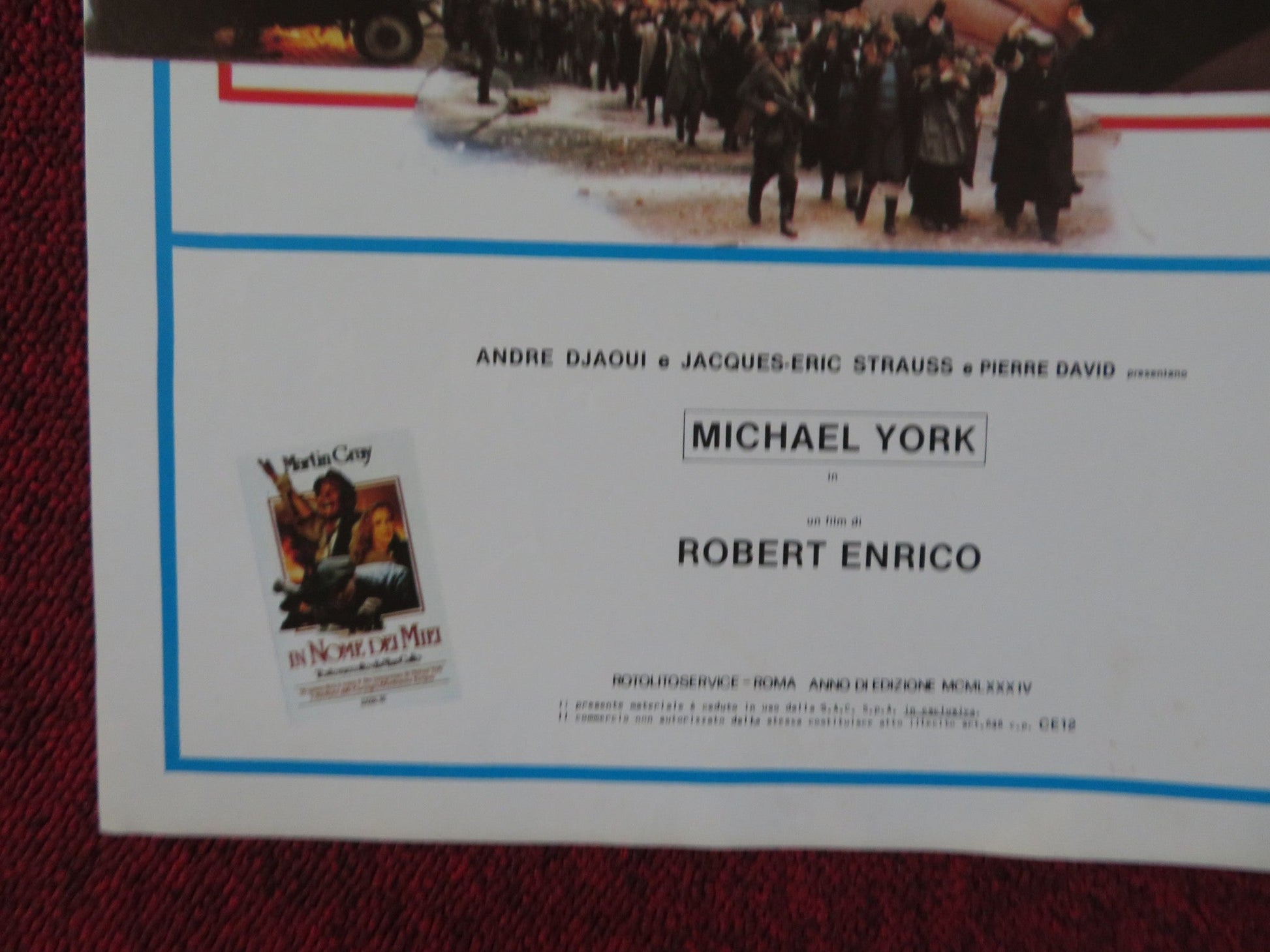 FOR THOSE I LOVED - D ITALIAN FOTOBUSTA POSTER MICHAEL YORK BRIGITTE FOSSEY 1983 Rendezvous Cinema Movie posters