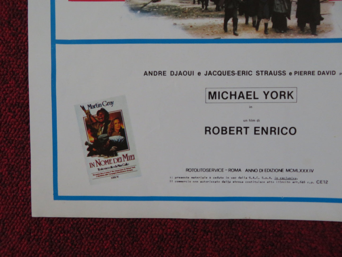 FOR THOSE I LOVED - F ITALIAN FOTOBUSTA POSTER MICHAEL YORK BRIGITTE FOSSEY 1983 Rendezvous Cinema Movie posters