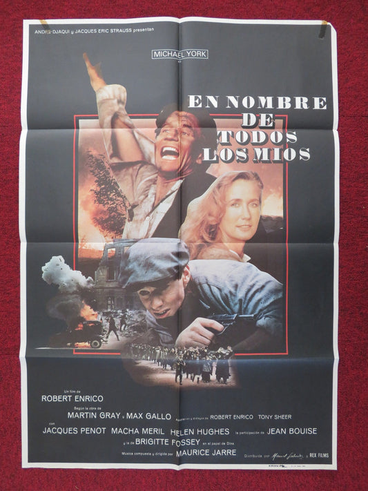 FOR THOSE I LOVED FOLDED SPANISH POSTER MICHAEL YORK BRIGGITE FOSSEY 1983 Rendezvous Cinema Movie posters