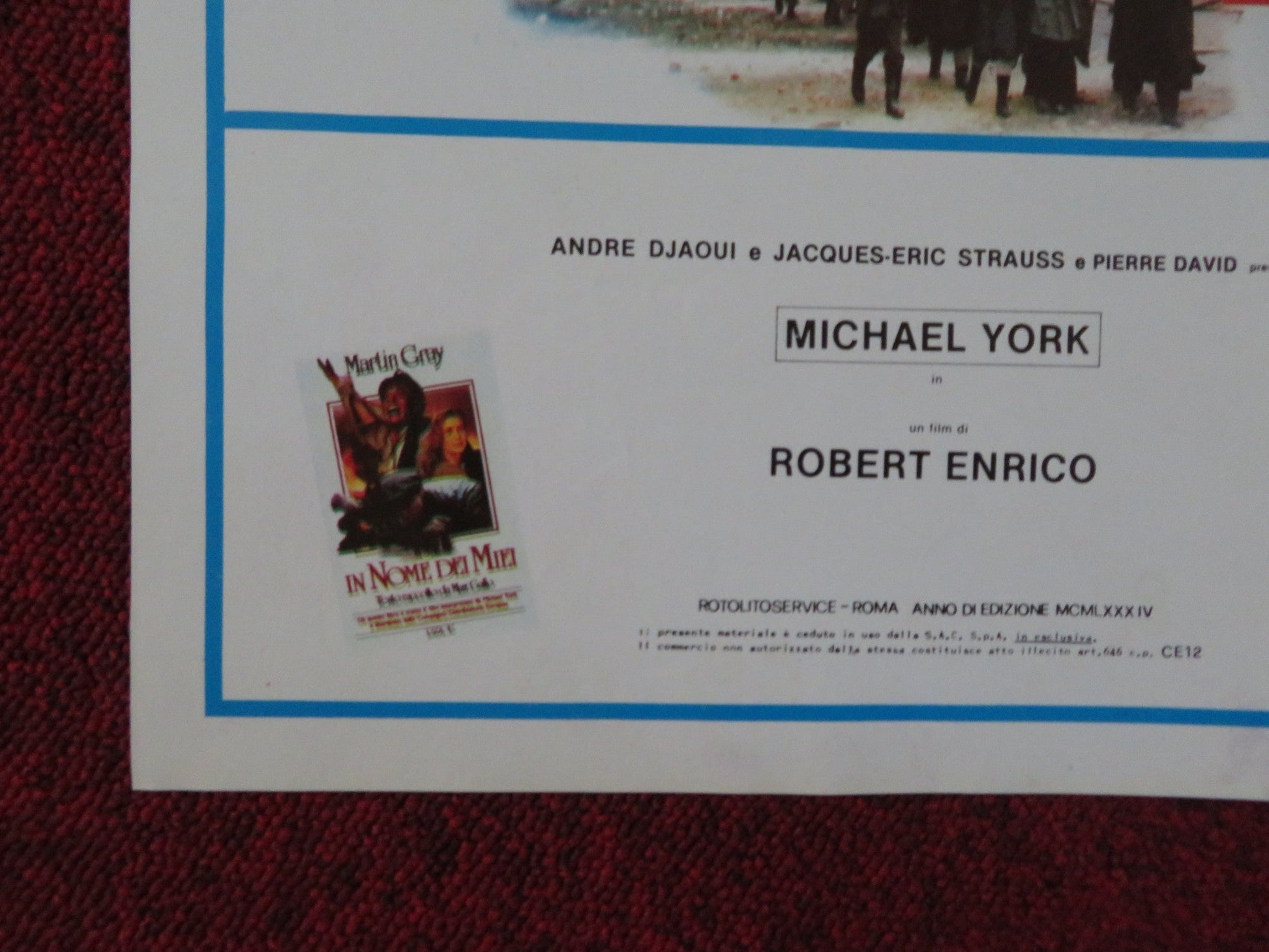 FOR THOSE I LOVED - G ITALIAN FOTOBUSTA POSTER MICHAEL YORK BRIGITTE FOSSEY 1983 Rendezvous Cinema Movie posters