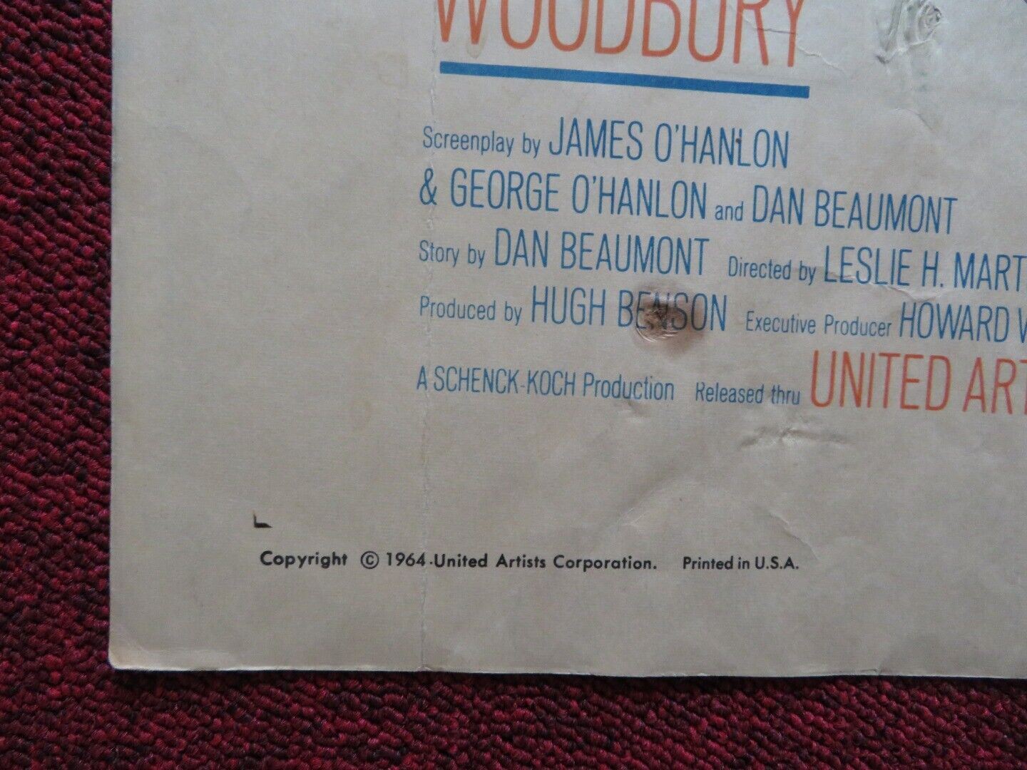FOR THOSE WHO THINK FOLDED U.S HALF SHEET POSTER JAMES DARREN PAMELA TIFFIN 1964 - Rendezvous Cinema