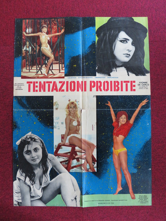 FORBIDDEN TEMPTATIONS ITALIAN FOGLIO POSTER NELLA ASARO BRIGITTE BARDOT 1965 Rendezvous Cinema Movie posters