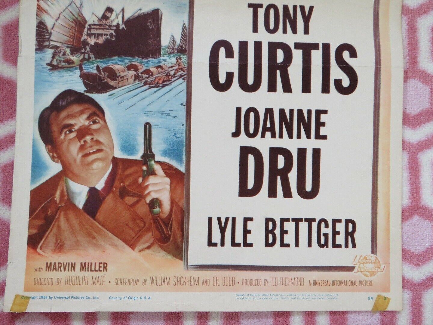 FORBIDDEN US INSERT (14"x 36") POSTER TONY CURTIS JOANNE DRU 1954 - Rendezvous Cinema