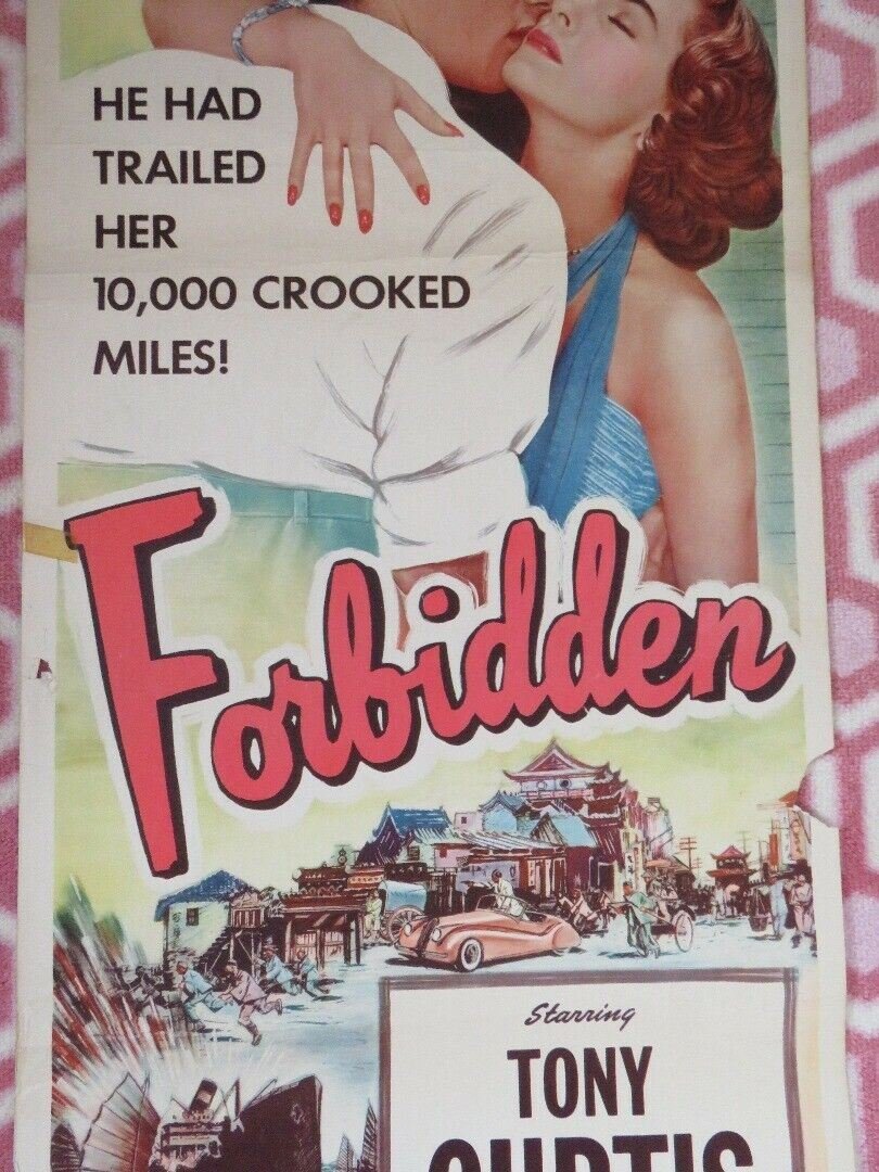 FORBIDDEN US INSERT (14"x 36") POSTER TONY CURTIS JOANNE DRU 1954 - Rendezvous Cinema