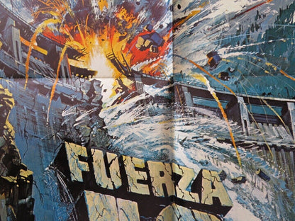 FORCE 10 FROM NAVARONE SPANISH ONE SHEET FOLDED POSTER HARRISON FORD ROBERT SHAW - Rendezvous Cinema